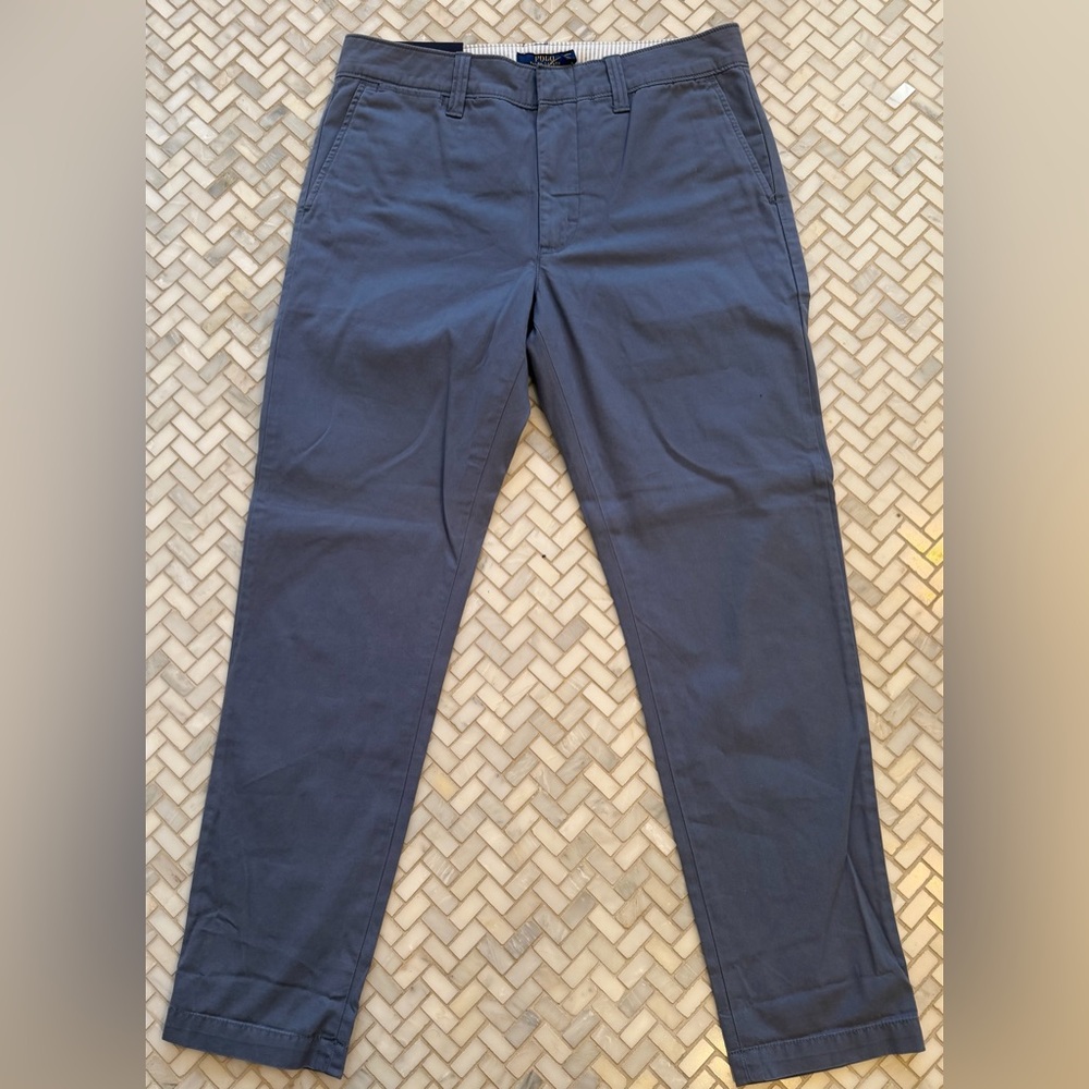 Polo by Ralph Lauren Women's Capri Blue Khakis - Picture 3 of 4